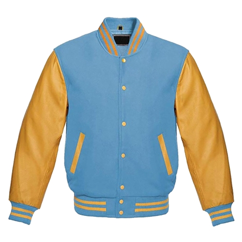 WOOL WITH LEATHER SLEEVE JACKETS