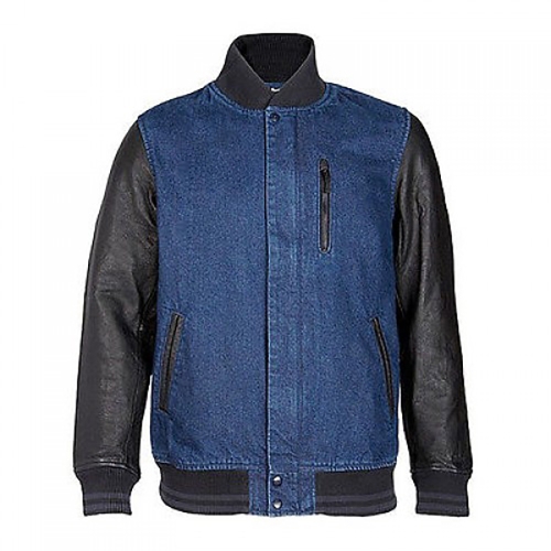 WOOL WITH LEATHER SLEEVE JACKETS