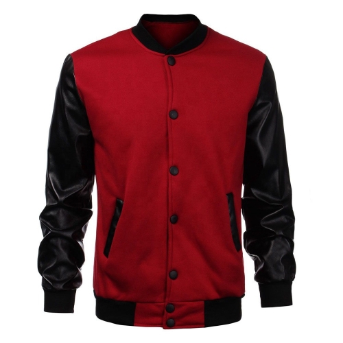 WOOL WITH LEATHER SLEEVE JACKETS